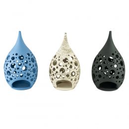 Modern Ceramic Tealight Candle Lantern, Large, Design C - 3 Colors