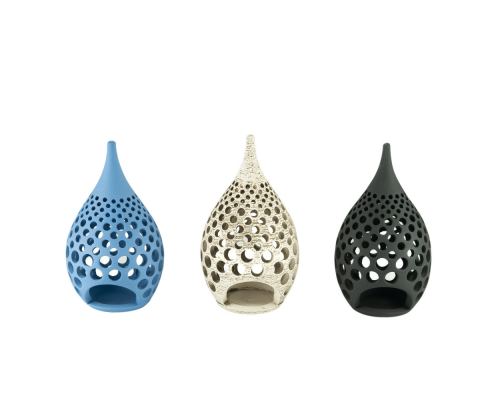 Modern Ceramic Tealight Candle Lantern, Small, Design B - 3 Colors