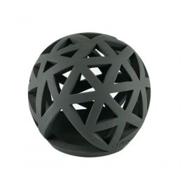 Set of 2 Modern Ceramic Tealight Candle Lanterns, Black Color, Large & Small, Sphere Design