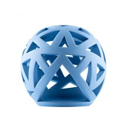 Set of 2 Modern Ceramic Tealight Candle Lanterns, Blue Color, Large & Small, Sphere Design