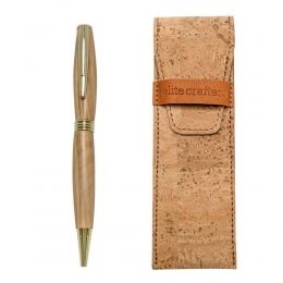 Ballpoint Pen, Handmade of Olive Wood, "Hermes" Design