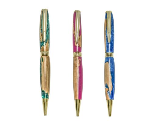 Hermes Design Series, Ballpoint Pens of Olive Wood & Epoxy Resin