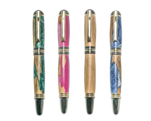 Praxis Series, Olive Wood & Epoxy Resin Fountain Pens