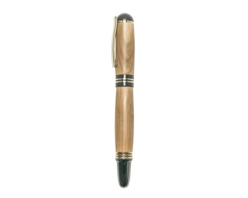 Fountain Pen, Handmade of Olive Wood, "Praxis" Design, 4