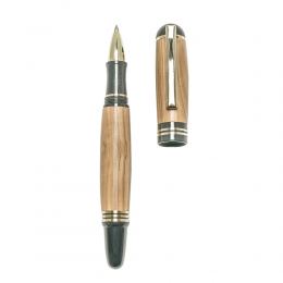 Rollerball Pen, Handmade of Olive Wood, "Praxis" Design, 2