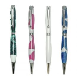 Venus Design Series, Ballpoint Pens of White Corian & Epoxy Resin