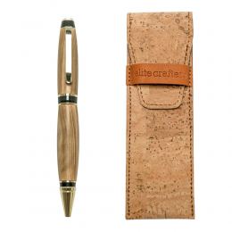 Ballpoint Pen, Handmade of Olive Wood, "Zeus" Design