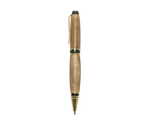 Ballpoint Pen, Handmade of Olive Wood, "Zeus" Design, 2