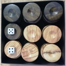 Olive Wood Backgammon Playing Pieces 