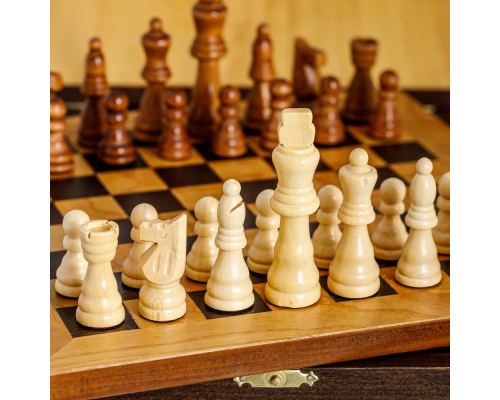 Handmade of Olive Wood Chess Board Game Set in a Wooden Box 5A