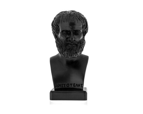 Aristotle Head Bust Statue, 24cm / 9.4'', Black