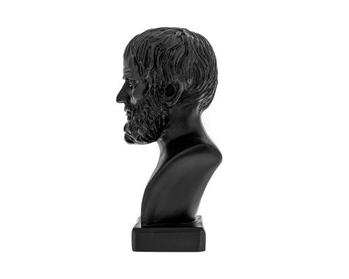 Aristotle Head Bust Statue, 24cm Black 3