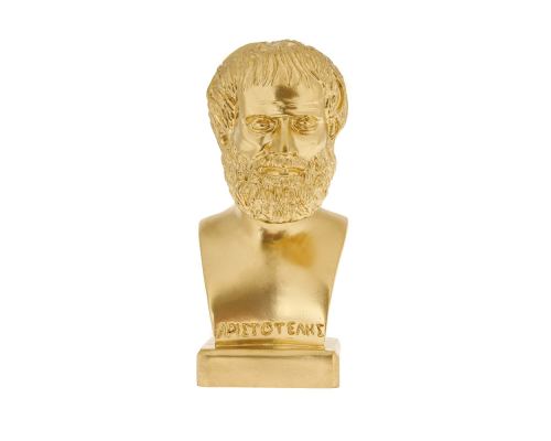 Aristotle Head Bust Statue, 24cm / 9.4'', Gold