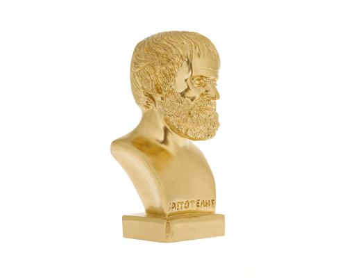 Aristotle Head Bust Statue, 24cm Gold 1