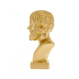 Aristotle Head Bust Statue, 24cm Gold 2