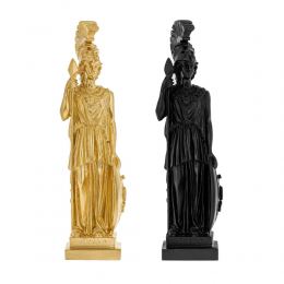 Άγαλμα Θεά Αθηνά, 26 cm, Μαύρο και Χρυσό