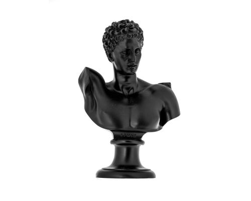 Hermes Head Bust Statue, 23cm / 9'', Black