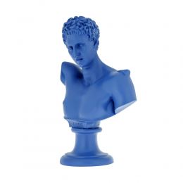 Hermes Head Bust Statue, 23cm, Blue 2