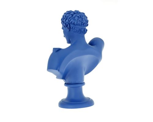 Hermes Head Bust Statue, 23cm, Blue 3