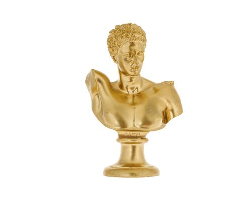 Hermes Head Bust Statue, 23cm / 9'', Gold