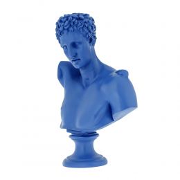 Hermes Head Bust Statue, 31cm, Blue 1