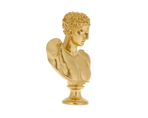 Hermes Head Bust Statue, 31cm Gold 1