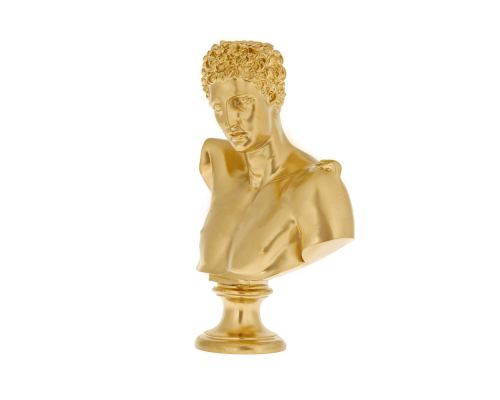 Hermes Head Bust Statue, 31cm Gold 2