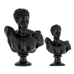 Hermes Head Bust Statue, Black All Sizes