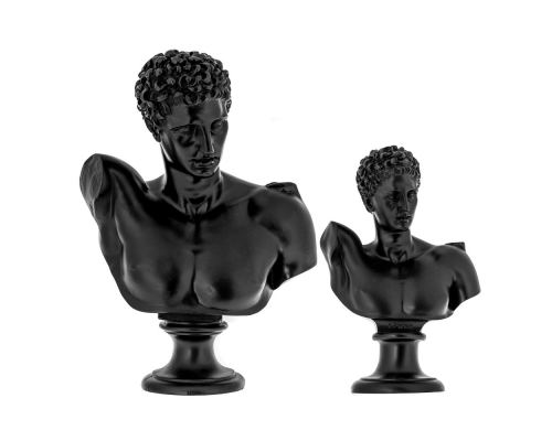 Hermes Head Bust Statue, Black All Sizes