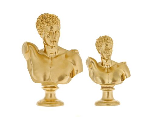 Hermes Head Bust Statue Gold Small and Large