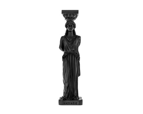 Karyatis or Caryatid, Ancient Greek Statue of Acropolis 26cm / 10.2'', Black