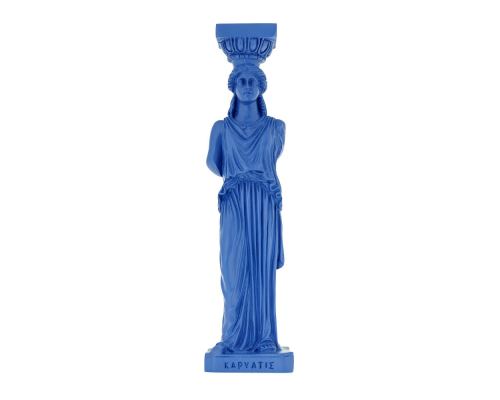 Karyatis or Caryatid, Ancient Greek Statue of Acropolis 26cm / 10.2'', Blue