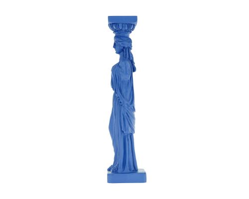 Karyatis or Caryatid, Ancient Greek Statue of Acropolis 26cm, Blue 3