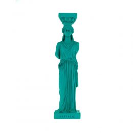 Karyatis or Caryatid, Ancient Greek Statue of Acropolis 26cm / 10.2'', Bright Green