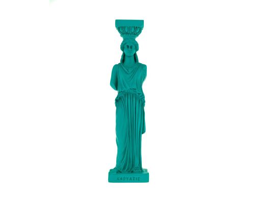 Karyatis or Caryatid, Ancient Greek Statue of Acropolis 26cm / 10.2'', Bright Green