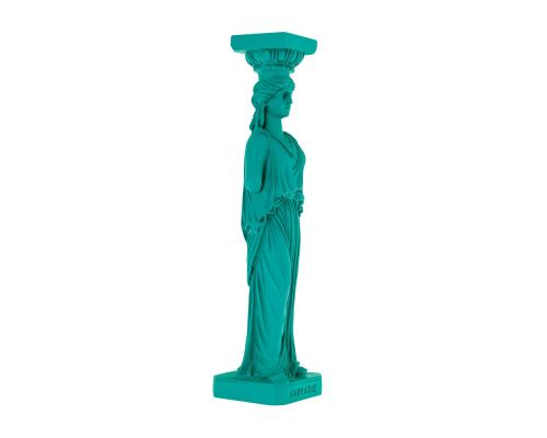 Karyatis or Caryatid, Ancient Greek Statue of Acropolis 26cm, Bright Green 1