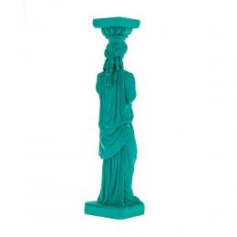 Karyatis or Caryatid, Ancient Greek Statue of Acropolis 26cm, Bright Green 2