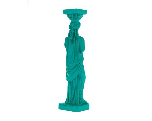 Karyatis or Caryatid, Ancient Greek Statue of Acropolis 26cm, Bright Green 2