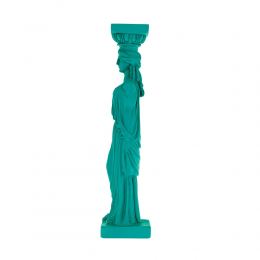 Karyatis or Caryatid, Ancient Greek Statue of Acropolis 26cm, Bright Green 3