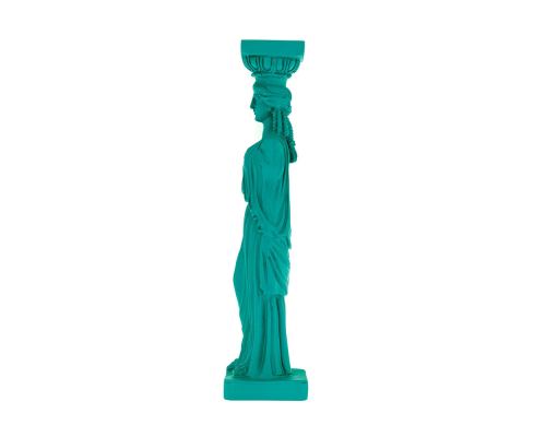 Karyatis or Caryatid, Ancient Greek Statue of Acropolis 26cm, Bright Green 3