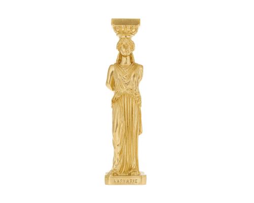 Karyatis or Caryatid, Ancient Greek Statue of Acropolis 26cm / 10.2'', Gold