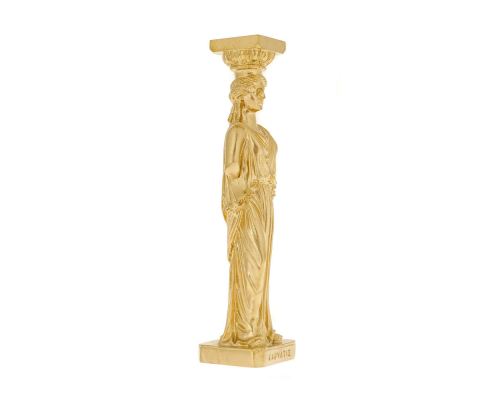 Karyatis or Caryatid, Ancient Greek Statue of Acropolis 26cm Gold 1