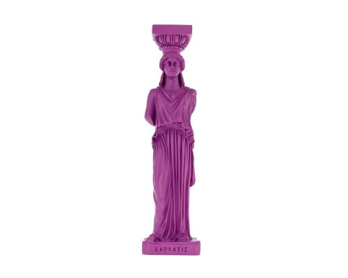 Karyatis or Caryatid, Ancient Greek Statue of Acropolis 26cm / 10.2'', Violet