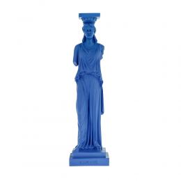 Karyatis or Caryatid, Ancient Greek Statue of Acropolis 37cm / 14.5'', Blue