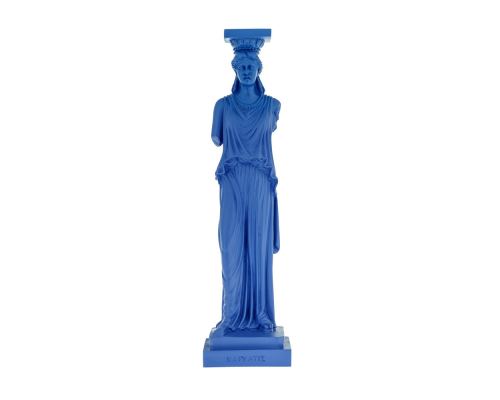 Karyatis or Caryatid, Ancient Greek Statue of Acropolis 37cm / 14.5'', Blue