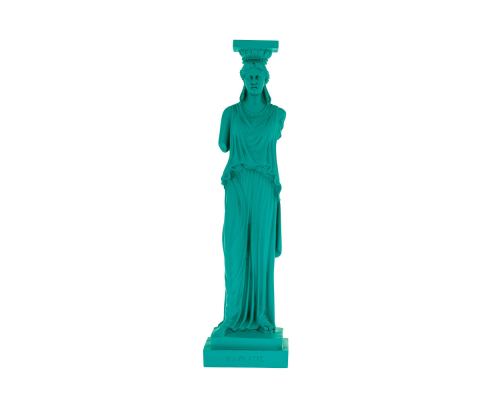 Karyatis or Caryatid, Ancient Greek Statue of Acropolis 37cm / 14.5'', Bright Green