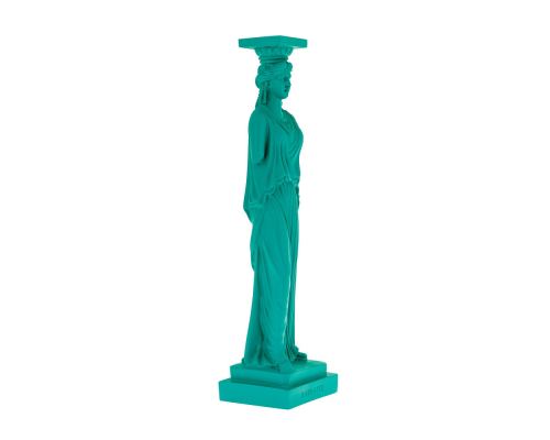 Karyatis or Caryatid, Ancient Greek Statue of Acropolis Bright Green 1