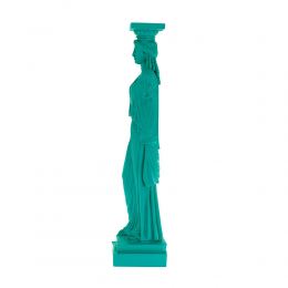 Karyatis or Caryatid, Ancient Greek Statue of Acropolis Bright Green 3