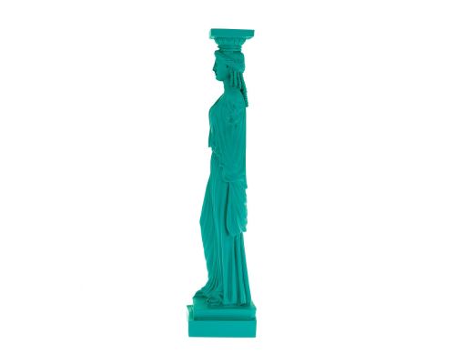 Karyatis or Caryatid, Ancient Greek Statue of Acropolis Bright Green 3