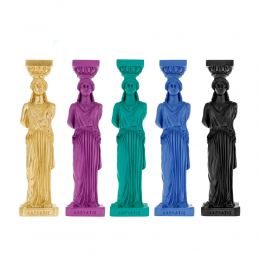 Karyatis or Caryatid, Ancient Greek Statue of Acropolis 26cm All Colors